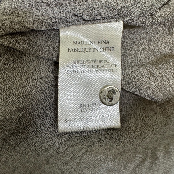 HELMUT Helmut Lang Gray Crinkled Chiffon Sleeveless Sheer Tank Blouse Gray - Picture 6 of 7